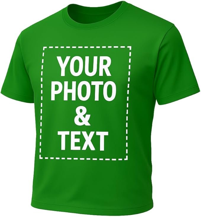 51eoFgkrz5L._AC_SX679_ Custom T-Shirt – Upload Photo & Add Text | Personalized Tee for Men & Women | Front & Back Print | 100% Cotton | Gift for Birthdays, Couples, Family & Business(Bundle of 10 products)) - Image 1