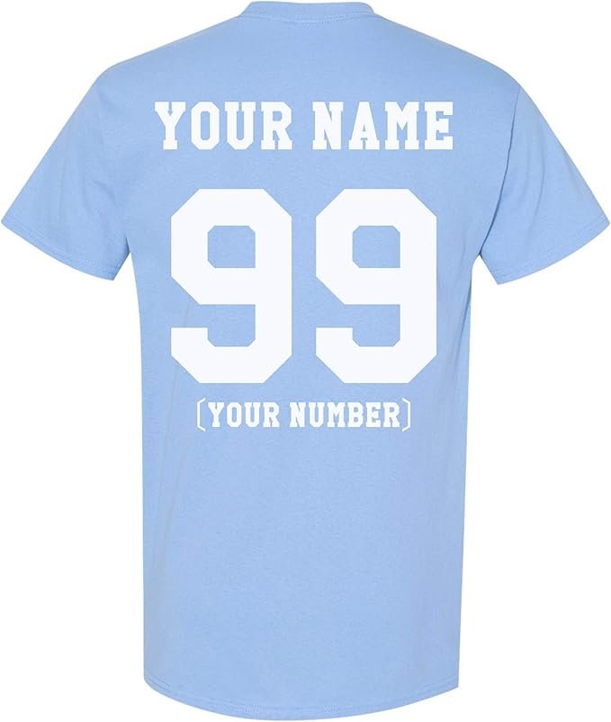 71DH2rbdaCL._AC_SX679_ Custom Text T-Shirt – Add Your Own Name, Quote or Message | Personalized Back Print Tee for Men & Women | 100% Cotton Unisex Shirt | Gift for Birthdays, Events & Teams(Bundle of 10 Products) - Image 1