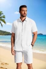 COOFANDY MEN’S TEXTURED BUTTON DOWN SUMMER SHIRT(bundle of 10 Products) - Image 2