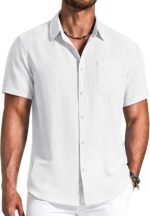 COOFANDY MEN’S TEXTURED BUTTON DOWN SUMMER SHIRT(bundle of 10 Products)