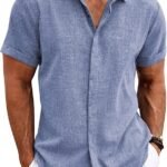 COOFANDY MEN’S CASUAL LINEN BUTTON DOWN SHIRT(Bundle of 4 Products)